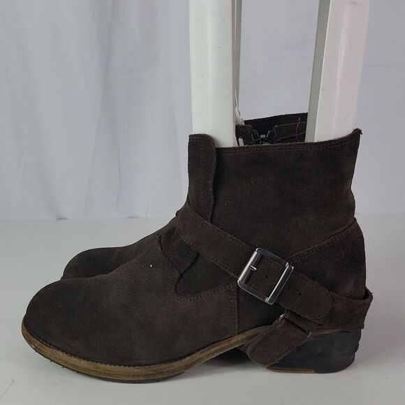 All Saints Suede Leather Harness Women's Ankle Boots - Picture 5 of 13